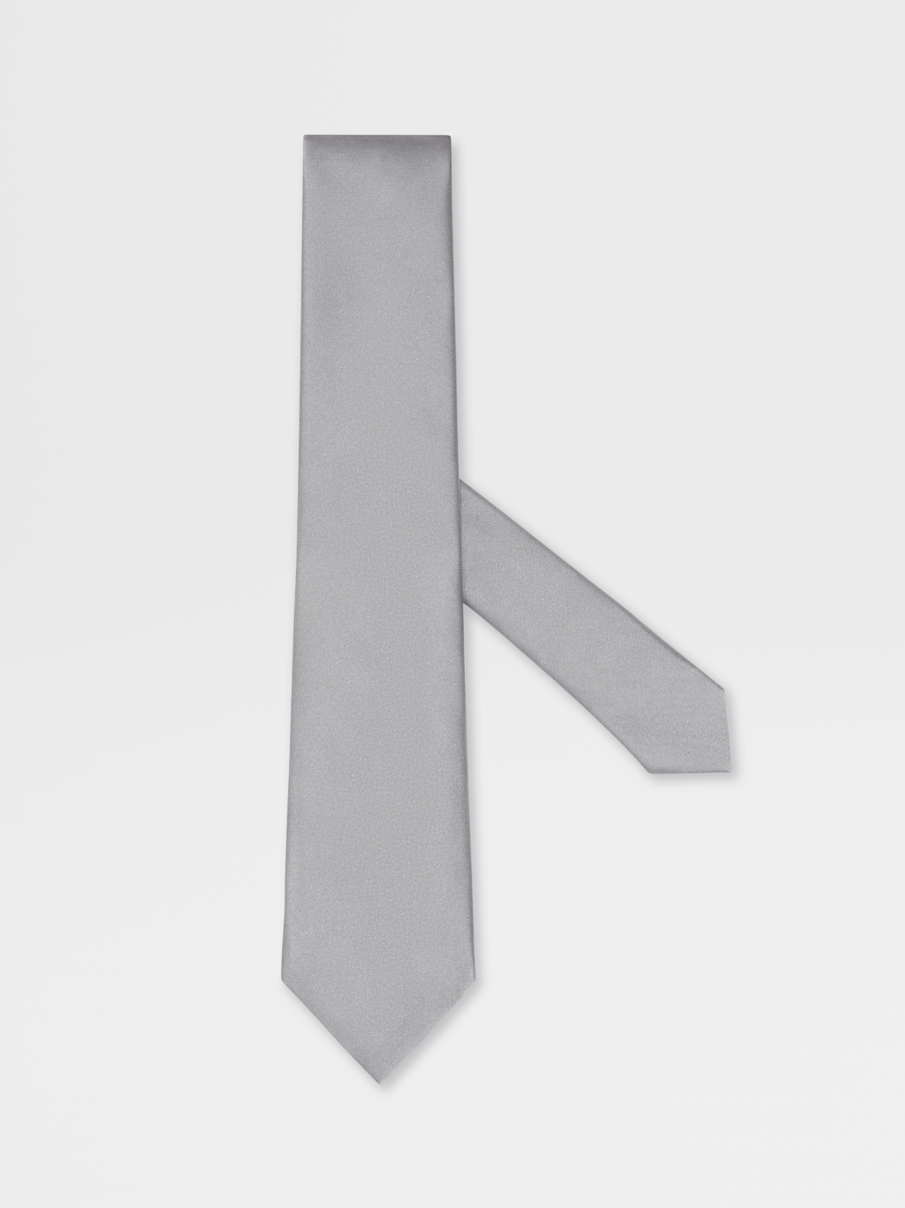 Corbata de Seda Gris Claro